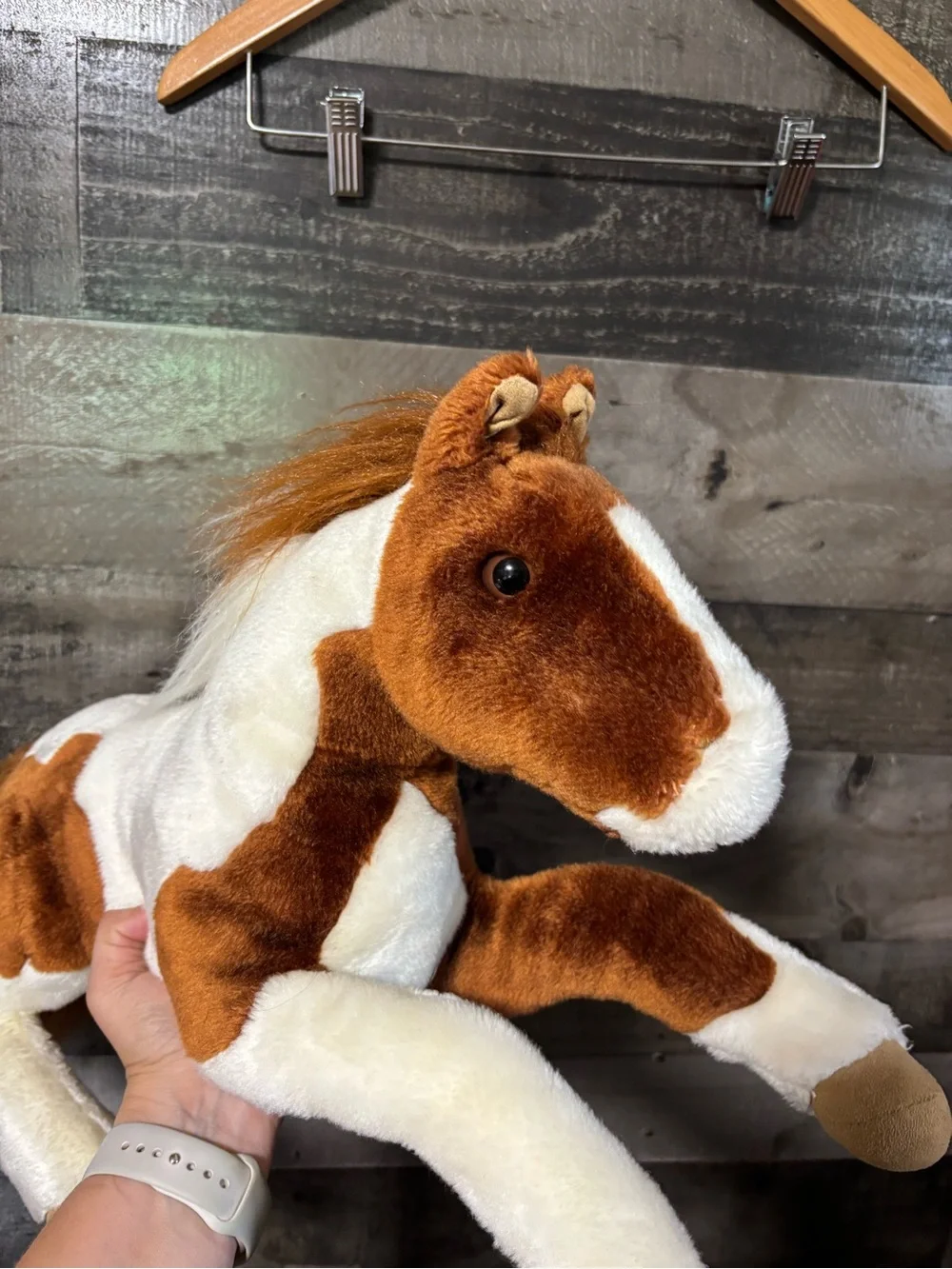 Vintage Breyer 2004 Large Lying Paint Pony/ Pinto Horse Stuffed Plush 22”